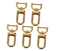 ARTIBETTER 5pcs Detachable Metal Snap Hook Swivel Clasp for Purse Suspension Straps Zinc Alloy Golden Lobster Claw Clips with Screw Mechanism for Secure Bag Strap Replacement and Keychain