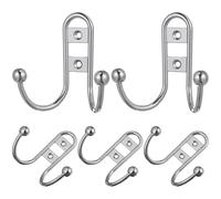 Artibetter 5pcs European Style Wall Hooks Zinc Alloy Heavy Duty Wall Mounted Coat Rack Smooth Surface Design Rust Resistant for Bathroom and Living Room