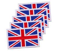 ARTIBETTER 5pcs Handmade Embroidered UK Flag Patches for Clothes Hats Backpacks Appliques with Hook and Loop Fastener Vibrant British Union Jack Badges for DIY Sewing Projects and Accessories