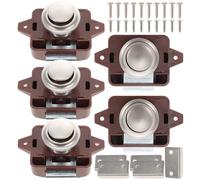 Artibetter 5pcs Keyless Push Button Cabinet Lock Zinc Alloy Latches for Rv Yachts Camper Motorhome Door Catch Stable and Easy to Install