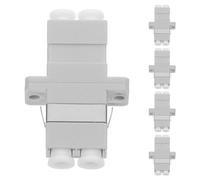 Artibetter 5pcs Lc to Lc Fiber Patch Panel Adapter with Split Design and Adapter Flange Coupler, Plastic Material, Reliable and Versatile Compatibility for Data Centers and Fiber Networks