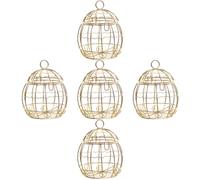 Artibetter 5pcs Metal Candy Packaging Box Birdcage Wire Candy Box Golden Iron Smooth Surface Easy to Use Romantic Forest Wedding Favour