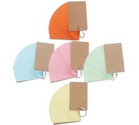 Artibetter 5pcs Note Pads Lightweight Index Cards with Binder Rings Assorted Color Delicate Appearance Paper and Metal Material for Home Daily Life Study and Office Use