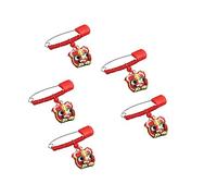 Artibetter 5pcs Red Baby Clothes Safety Pins with Smooth Surface Multi-Purpose Polyester Diaper Fasteners Not Easy to Fall for Infants and Babies Random Color