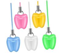 Artibetter 5pcs Tooth Saver Necklace Milk Teeth Storage Box Tooth Fairy Save Box Baby Tooth Storage Cases Organizer for Child Teeth Keepsake Classroom School Party