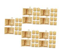 Artibetter 5sets Bible Charms for DIY Jewelry Making Creative Pendant Necklace Accessories for Crafting Unique Bracelets and Necklaces Fun Bible Shaped Design 10pcs*5