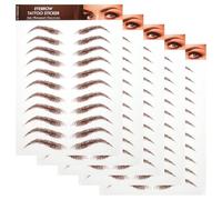 Artibetter 5sheets Eyebrow Stickers Simulation Brow Transfers Stickers for Makeup Easy Peel-off Eyebrow Kit