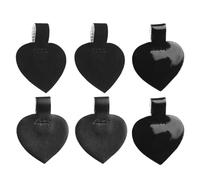 ARTIBETTER 6 Pairs Anti-Slip Pu High Heels Pads for Women Skin-Friendly Protective Shoe Heel Strap Pads with Invisible Seamless Design Includes Glossy Black Matte Black and Suede