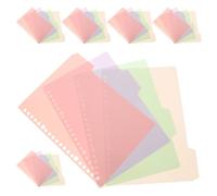 Artibetter 6 Sets Pastel Plastic Binder Dividers with Tabs, A5 Loose Leaf Index Dividers for School Office Filing, Colorful Page Separators for Subject Organization
