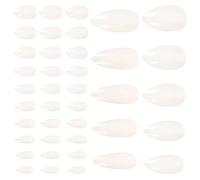 ARTIBETTER 600pcs White Short Fake Nails Set Full Cover Nail Tips Colorful Decals Manicure Stickers for Women’s Art and Salon Use