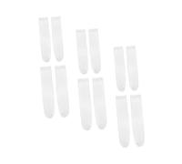 Artibetter 6Pairs Blank White Sublimation Socks Printable Cotton Socks for DIY Designs Straight Tube Style Double-sided Printing Comfortable and Stylish for Gifting
