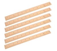 ARTIBETTER 6PCS Bamboo Measuring Ruler Dual Scale Rulers with Beveled Edge for Sewing Crafting and Dressmaking Beginners Lightweight Portable Tools