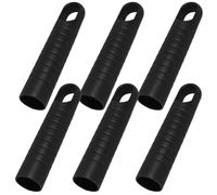 Artibetter 6pcs Black Mop Handle End Cap Covers Replacement Grip Sleeves Made of Sturdy Pp Material for Secure Hold and Effortless Cleaning, for Home Floor Mops and Broom Handles