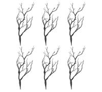 Artibetter 6pcs Black Plastic Artificial Antler Tree Branches, Not Easy to Rust or Crack, Decorative Plant Twigs for Porches and Kitchens Holiday Decoration