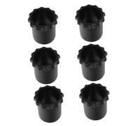 Artibetter 6pcs Black Silicone Microphone Bottom Rod Sleeves Anti-fall Removable Protective Covers for Wireless Mic Use on Bars and Stages