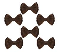 Artibetter 6pcs Bowknot Wig Clips for Hair Buns, High Temperature Fibre Hair Extensions with Quick Styling and Comfortable Wear, Elegant Design Hairpieces for Special Occasions and Weddings