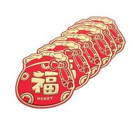 ARTIBETTER 6Pcs Chinese Style Red Envelopes with Gold Foil Embossing Traditional Lucky Money Packets for Year Celebration Wedding Holiday Parties Festive Gift Giving Prosperity Blessings
