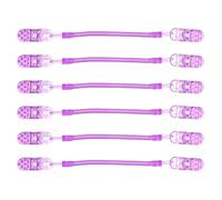 Artibetter 6pcs DIY Windproof Hat Strap Clips, Anti-Lost Cap Retainer Clips with Creative PC Material, Unique Purple Design for Outdoor Activities Like Cycling, Hiking, and Running