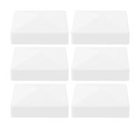 ARTIBETTER 6pcs Fence Post Covers Mailbox Post Caps White PVC