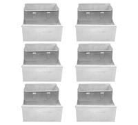 Artibetter 6pcs Metal Rabbit Food Feeder for Small Animals with Sturdy Iron Structure and Unique Shape, Suitable for Rabbit Farms and Outdoor Use, Enhances Feeding Efficiency and Promotes