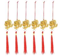 Artibetter 6pcs New Year Decoration Decorative Pendants Plastic Tassels Traditional Chinese Style Chinese Elements Design Hanging Ornaments for Walls and Restaurants