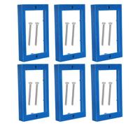 Artibetter 6pcs Receptacle Extender for Electric Box, Plastic Single Gang Outlet Extender with Screws, Outlet Spacer for Junction Box Remodeling Blue
