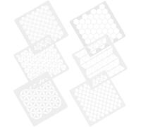 Artibetter 6pcs Reusable White Paint Spraying Template Board Made of Pet Plastic for Wall Art Creation and DIY Geometric Wall Painting, Easy to Use Stencils for Paint Spraying