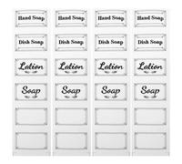 Artibetter 6pcs Shampoo Label Soap and Lotion Label Tags Bathroom Labels for Organizing Lotion Dispenser for Bathroom Clear Water Bottles Glass Water Bottles Paper Hand Soap