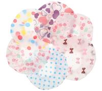 ARTIBETTER 6pcs Shower Caps Waterproof Bathing Hair Bonnet Elastic Band Boys Bath Hat Cartoon Patterns, Reusable Multi-color Dry Hair Caps for Bath and Shower Random Color