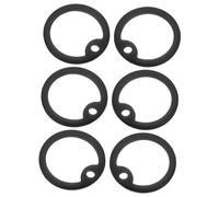 ARTIBETTER 6pcs Silicone Pet Tag Silencers Noise-reducing Dog Collar Protector Covers Pet Tag Protection Circles for Dogs Easy to Install Black