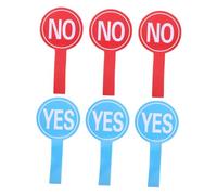 ARTIBETTER 6pcs Single-sided Classroom Response Paddles Yes No Voting Boards Lightweight Foam Handheld Score Signs for Teachers Students Educational Activities