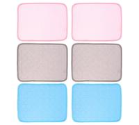 Artibetter 6pcs Small Pet Cooling Training Pads Washable Summer Cooling Mat for Hamsters Guinea Pigs Rabbits Xs Size Blue Pink Gray Pet Sleeping Cushion