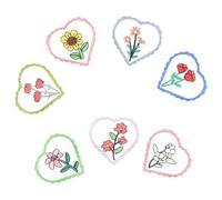 Artibetter 7pcs Assorted Colour Iron on Fabric Flower Patches for DIY Sewing, Easy to Use Cloth Appliques Reinforcing Clothes, Suitable for Hats and Backpacks