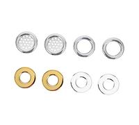 ARTIBETTER 8 Pcs Copper Sink Overflow Rings Abs and Copper Overflow Hole Covers Easy Push In Installation Decorative and Rust Resistant for Kitchen and Bathroom Basins