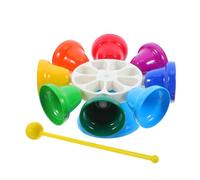 Artibetter 8-tone Octave Hand Bell Set for Kindergarten Educational Use, Colorful Sound Handbells Teaching Aid for Early Childhood Music Learning