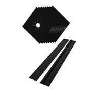 Artibetter 8pcs Gas Stove Covers Hob Gasket Sealant Stove Burner Protectors Gap Filler Seals Gas Range Cover Easy to Clean Reusable