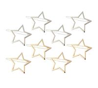 Artibetter 8pcs Hollow Five-star Hair Clips Zinc Alloy Stylish Hair Barrettes Comfortable for Daily Dressing and Special Occasions like Mother's Day