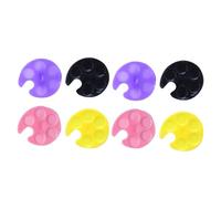 ARTIBETTER 8pcs Mini Nail Art Ring Palette Set, Mixed Color Manicure Tray with Adjustable Finger Ring, Professional Nail Polish Mixer for Salon and Home Use Random Color
