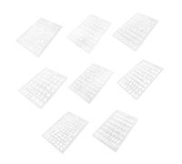 ARTIBETTER 8Pcs Plastic Alphabet Letter Stencils Multi-Function Painting Templates for Wall Decor DIY Crafts School Projects Reusable Smooth Surface Symbols Patterns