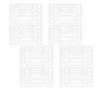 ARTIBETTER 8pcs Stainless Steel Erasing Shield with Ruler Mechanical Drawing and Drafting Templates for Engineering School Measuring and Building Formwork