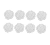Artibetter 8pcs White Ceramic Rose Flower Door Knobs Cabinet Pull Handles Screws for Kitchen Cupboard Wardrobe Drawer Home Door Supply