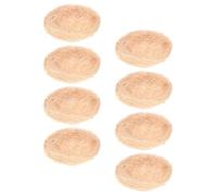 Artibetter 8pcs Woven Bird Nest Photography Props for Birds Pet, Rustic Hemp Thread Material, Khaki Colour, for Gardening Props and Christmas Large Activities Ornaments