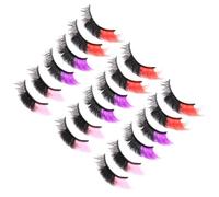 Artibetter 9 Pairs Colored False Lashes for Daily Life and Club Use, Imitation Material with Multi-layered Thick and Wispy Design to Make Eyes Look Bigger and Eyelashes Thicker