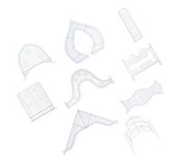Artibetter 9pcs Acrylic Sewing Rulers Quilting Template Set Practical and Efficient Patchwork Tool for Precise DIY Clothing and Quilting Projects