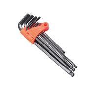 Artibetter 9pcs Extra Long Wrench Set Shaped Key Spanner for Automotive Appliance Repair and DIY Durable Holder Included