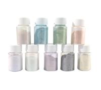Artibetter 9pcs Mica Powder Set for Epoxy Resin Cosmetic Grade Purity and Decorative Effects, Plastic Material Color Pigment for Cosmetics and Clay Kits, for DIY Crafts and Resin Art