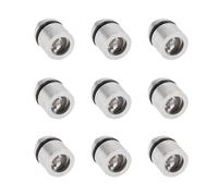 Artibetter 9pcs Portable LED Flashlight Mini Keychain Small Torch Light Silver Plastic Easy to Carry and Convenient to Use for Bag Pendant and Everyday Carry Random Color