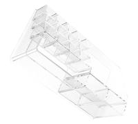 Artibetter Acrylic Makeup Storage Organizer with Space Saving Slot Compartments, Lipstick Holder Cosmetic Organizer Box for Bathroom and Bedroom Countertop