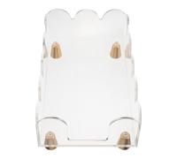 ARTIBETTER Acrylic Tissue Box Holder with Metal Feet, Rectangle Napkin Storage Organizer for Bathroom and Kitchen, Acrylic Tissue Holder for Hotel and Home Use