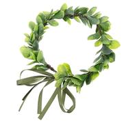 ARTIBETTER Adjustable Faux Green Leaf Wedding Headdress Garland Headband for Bride, Bridal Floral Wreath Headwear for Wedding Day and Beach Accessories